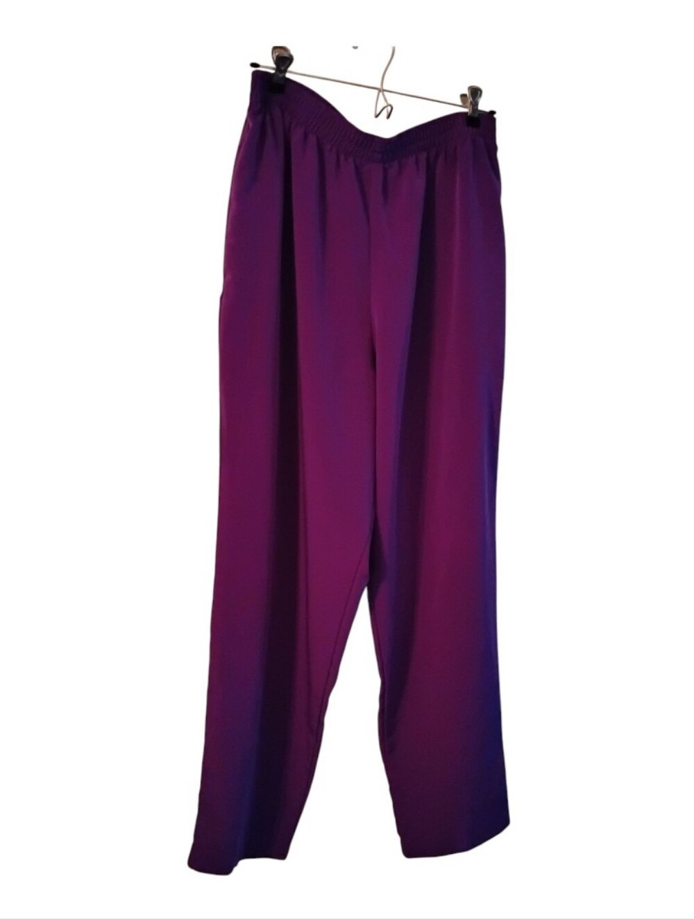 Maggie Sweet Pants, Purple, Women's Size Petite Medium, Polyester, Pre-owned